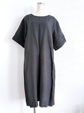 Womens Margaret Howell Margaret HOWELL Chambray Linen Dress Made in Japan F Gray