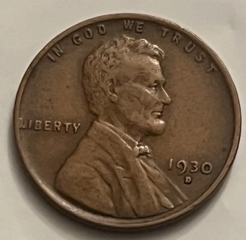 1930-D Lincoln Wheat Cent VF Details BN130