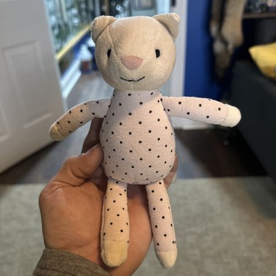 Jellycat Snuggler Kitty Cat Plush Pink Black Polka Dot Stuffed Animal 8''