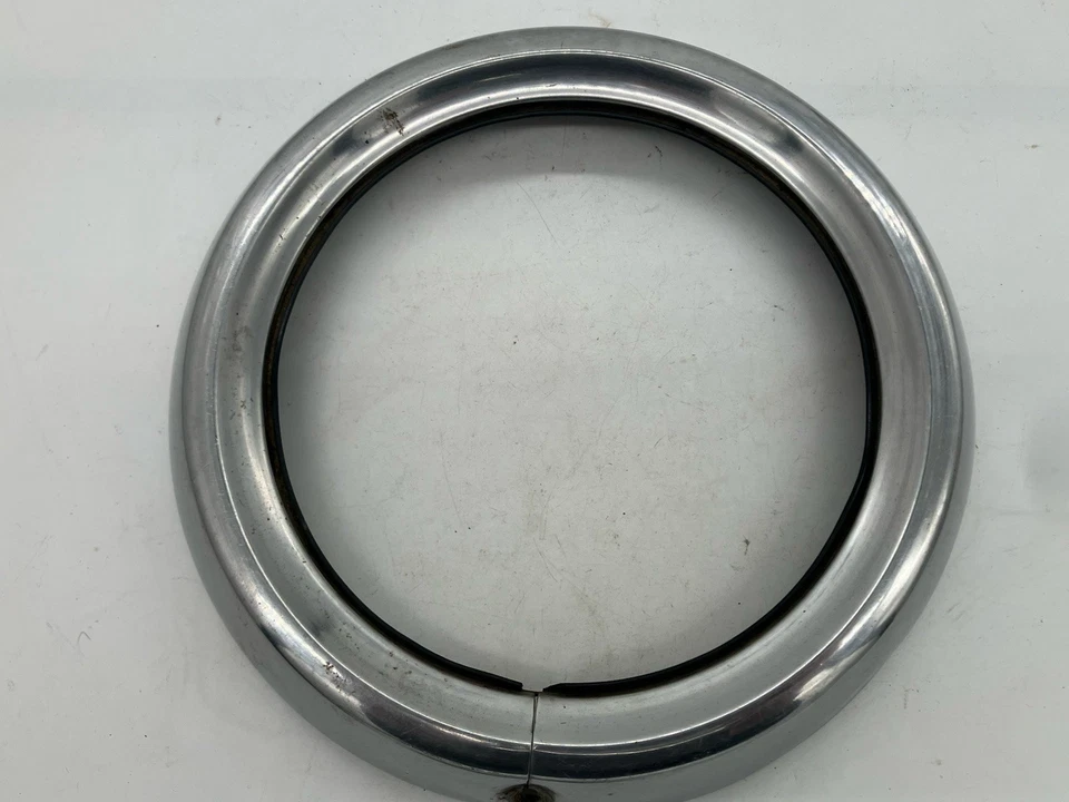 53-54 Pontiac Catalina Chieftain Torpedo Headlight Headlamp Ring Bezel Pair NOS - Image 2 of 4