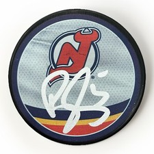 Brenden Dillon Signed Autographed New Jersey Devils Reverse Retro Logo Puck