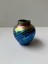 Lundberg Studios 1998 Iridescent Art Glass Va...