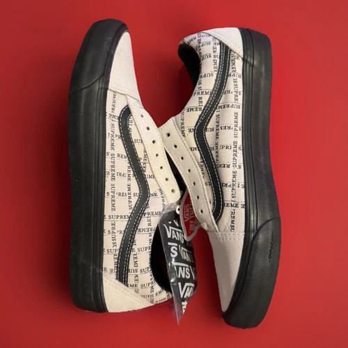 Grille homme Supreme X Vans Old School Pro blanche VN0A45JC2YV taille 10,5 neuve avec boite