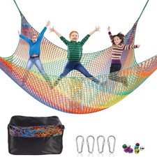 Kids Playground Climbing Cargo Net - 6.5 x 9.8Ft Kids Playground Safety Net,P...