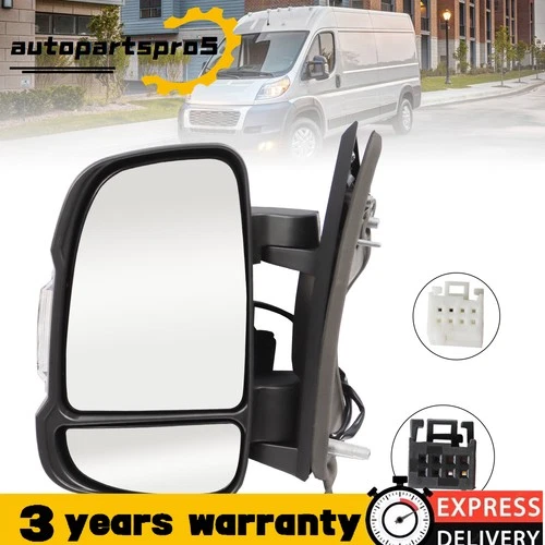 Driver Left Side Power heated Mirror For 2010-2024 RAM Promaster 1500 2500 3500