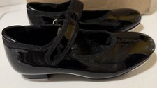 Girls Danskin Tap Shoes Size 11 Black