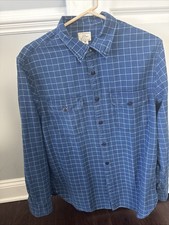 J.Crew Broken  In Organic Cotton Oxford Shirt, M, Regular Fit Unworn, Blue Plaid