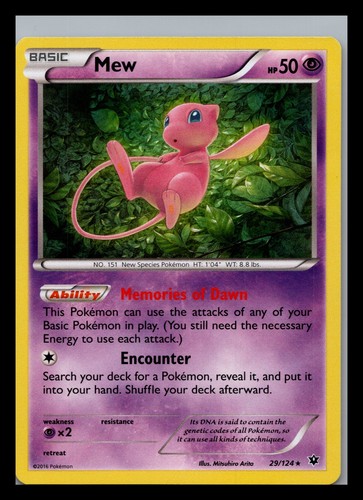Mew 29/124 Holo Rare Fates Collide Pokemon Near Mint