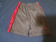 Puma Boys Shorts Size 6 Grey And Red