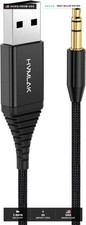 Aux Bluetooth 5.2 Car Adapter, USB Powered 3.5mm Jack, Handsfree Call, Music Str