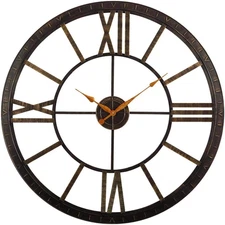 & Co. Bronze Big Time Wall Clock, Large Vintage Decor for Living Room and Home O