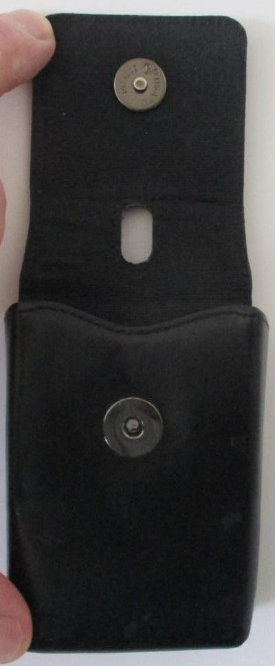 CANON - Small Black Leather Camera Case; With Logo - Belt Loop
