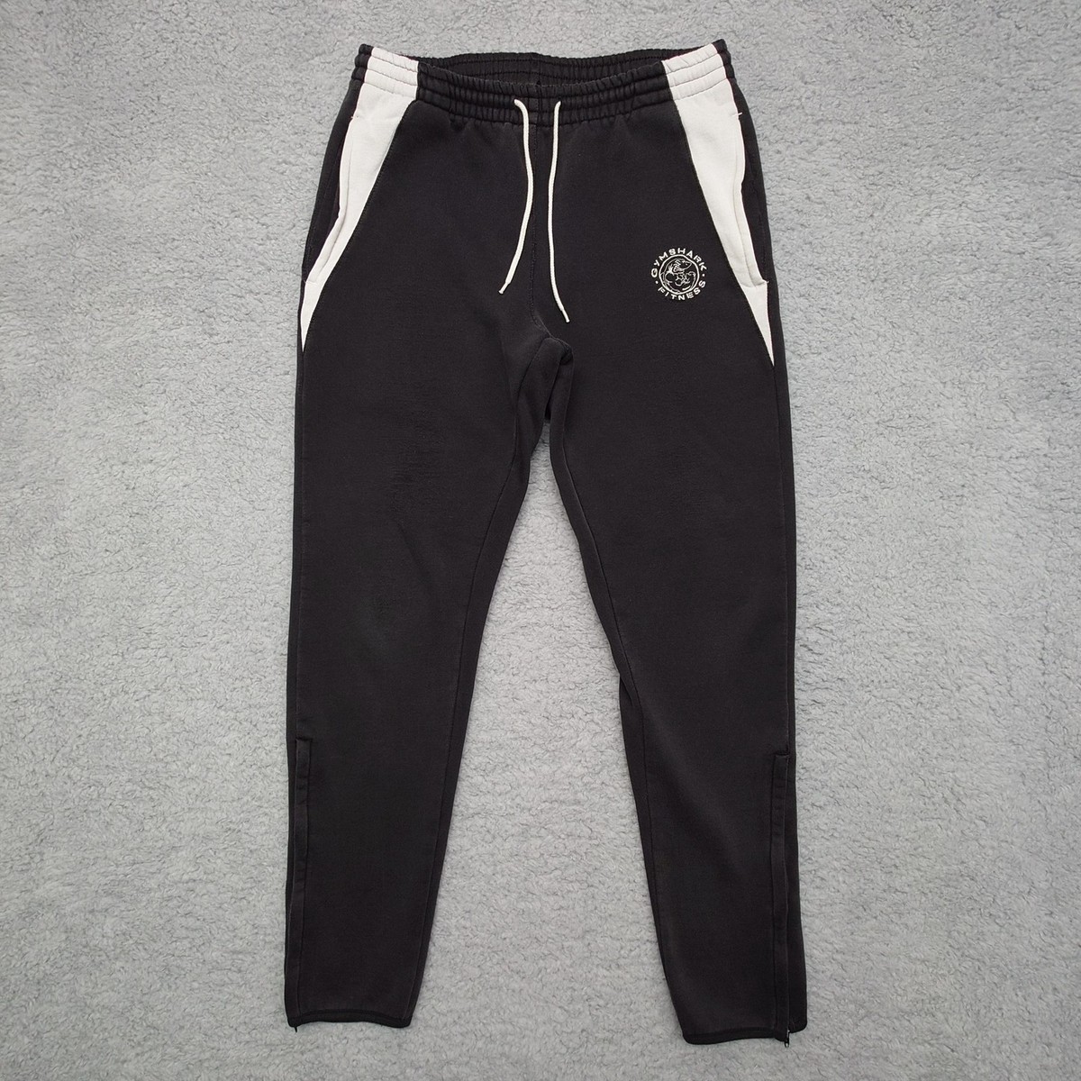 Gymshark Luxe V1 Track Pants Mens Small Black/White Vintage OG Joggers  Tapered