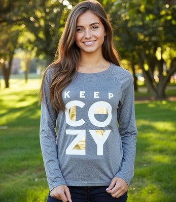 Girls Sleep Shirt XS Extra Small Keep Cozy Live Love Dream Pajama T-Shirt