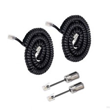 Telephone Handset Cord Detanglers, 2 Pack Landline Handset Cord Cable 10Ft Un...