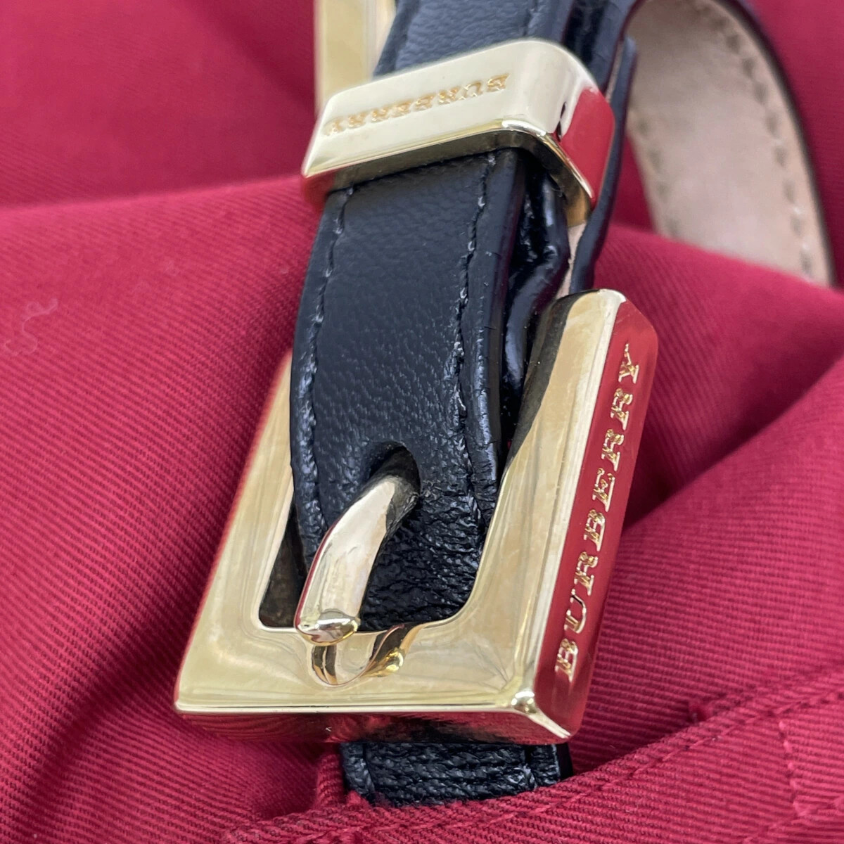 BURBERRY 4043581 Sandringam Red Trench Coat UK4 Red Women's [Used] thumbnail 7