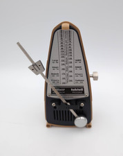 Vintage Wittner Taktell Piccolo Wind-up Metronome Brown Tan Germany Works