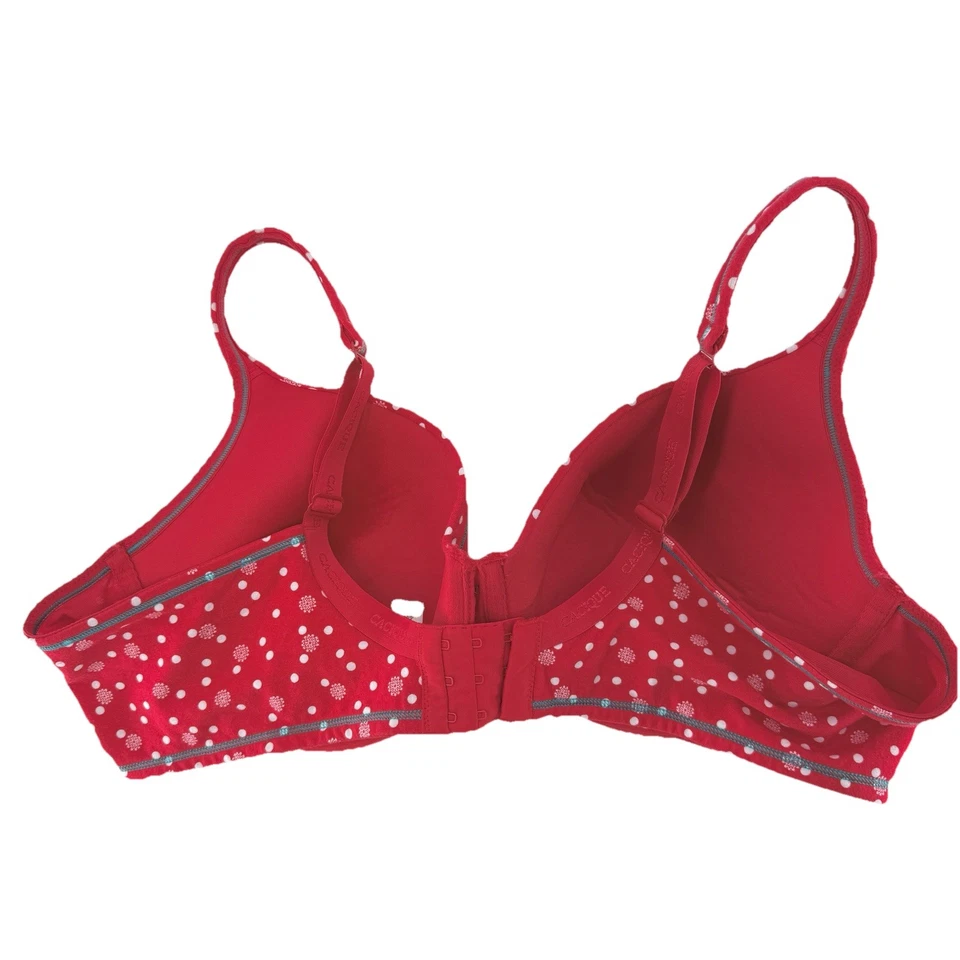 Sutiã Lane Bryant cacique vermelho bolinhas floco de neve 44C férias - Imagem 2 de 4