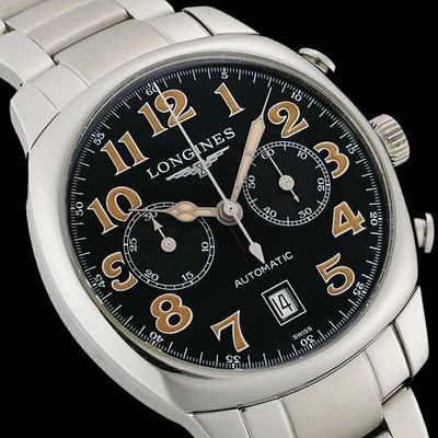 Longines L2.705.4.53.6 Spirit Chronograph Black Stainless Steel