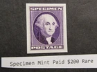 nystamps US Stamp Specimen Mint Paid $200 Rare    Y29x3802