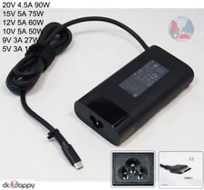 90W USB-C Adapter Compatible HP ADP-90FE B TPN-LA26 L40893-001 904144-850 Type C