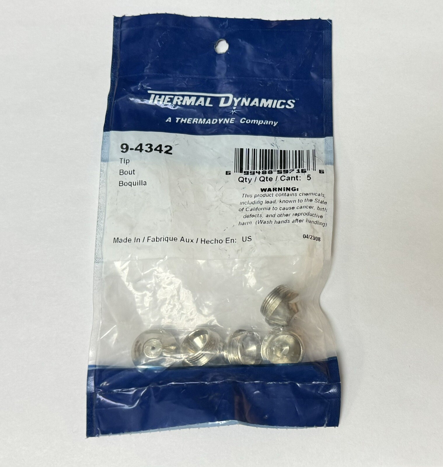 THERMAL DYNAMICS 9-4342 CUTTING TIP 70 A 9-4342 5/PK 