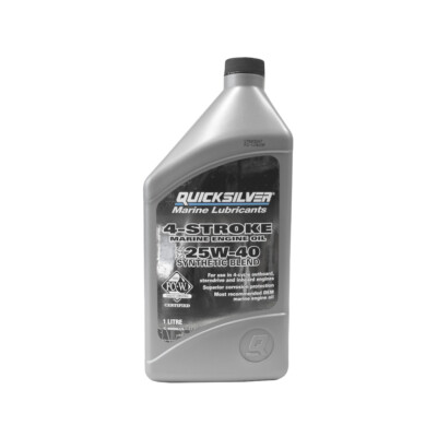 1 Litre Quicksilver 25W40 Synthetic Blend High Performance Verado Outboard Oil
