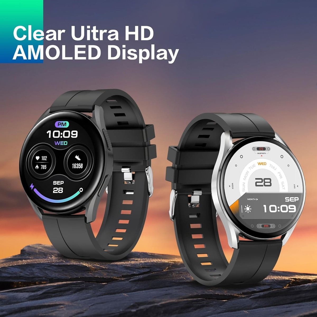 Smartwatch Donna 1.43" AMOLED - Chiamate Bluetooth, 100+ Sport, Monitor Sonno/SpO2/FC - Per IOS Android