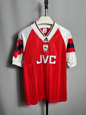 Authentic 1992-1994 Arsenal Home Football Shirt JVC Adidas Red
