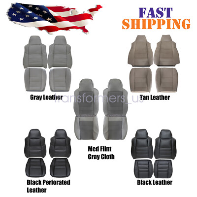 2003 2004 2005 2006 2007 Ford F250 F350 Lariat Crew Cab Leather Seat Cover Replacement, Driver and Passenger Medium Parchment Tan (Driver Cushion Foam), Accessories - Canada