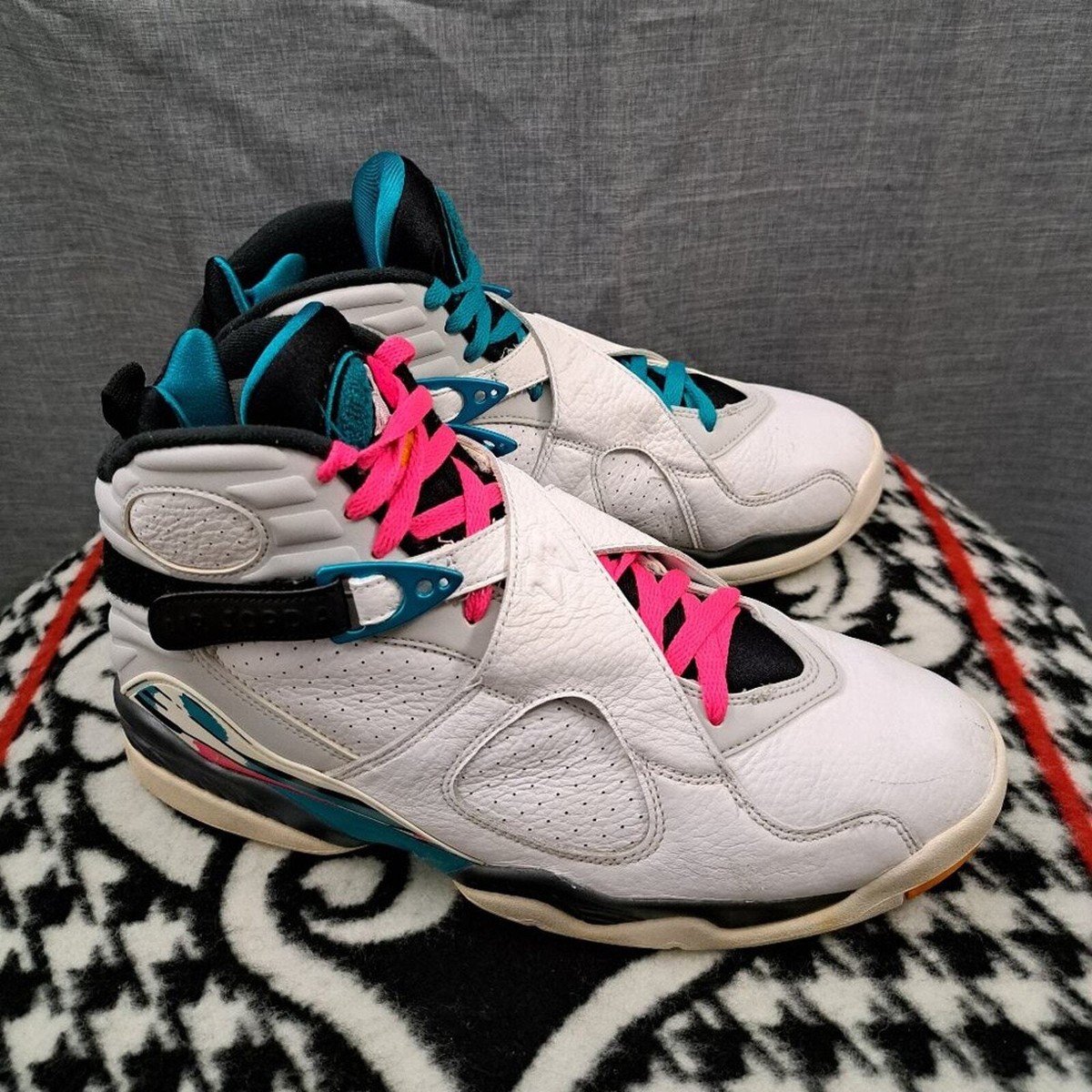 シューズ(女性用) AIR JORDAN 8 RETRO Nike Air Jordan 8 Retro (GS) Orange Arctic Pink 580528-816 Youth