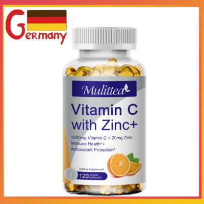 1000mg Vitamin C-Kapseln zur Unterstützung des Immunsystems.Mit Zink-Antioxidans