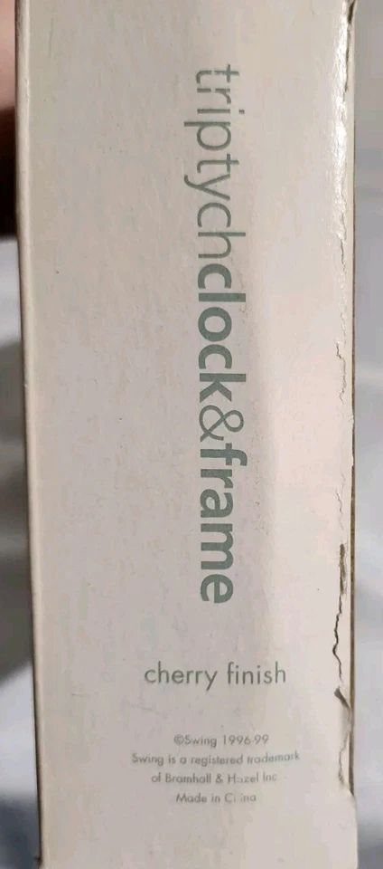 Swing Brand Triptych Clock & 2x2.25 Photo Frames Cherry Wood Open Box - Image 3 of 4