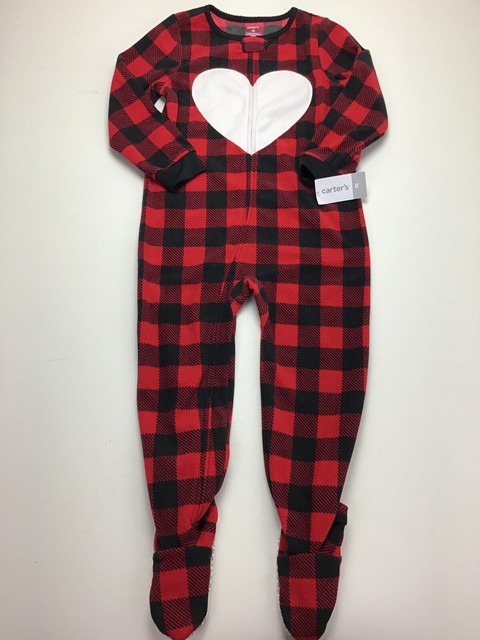 red and black plaid baby pajamas