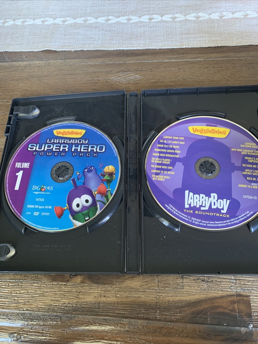VeggieTales Larryboy Super Hero DVD Power Pack 2 Disk Set
