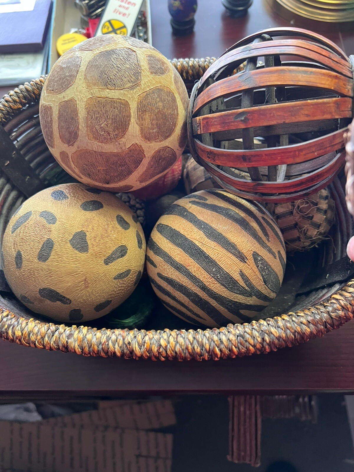 Beautiful Decorative Basket w/ Spheres