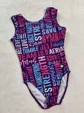 DESTIRA gymnastics Leotard FLIP TUMBLE Beam BODYSUIT gk SZ: XS Child Extra Small