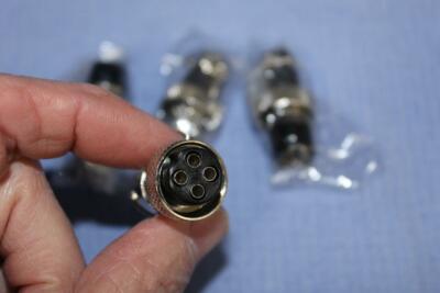 Vanco CBC4 (4pcs) CB Ham Microphone Keywayed Connector Female 4 Pin Solder type