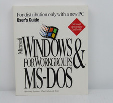 Microsoft Windows for WorkGroups and MS-DOS Users Guide BOOK ONLY