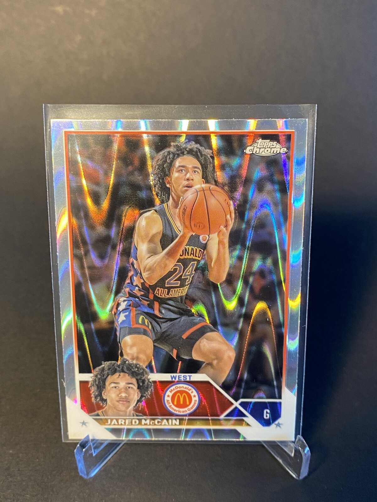 2023 Topps Chrome Mcdonald's All-American Jared McCain Ray Wave Refractor 76ers
