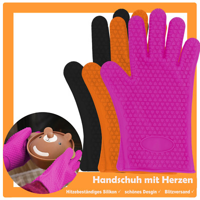 Erdbeer-Stickerei Topflappen Set - 2 Stück Hitzebeständige Küchenhandschuhe Mit Aufhänger