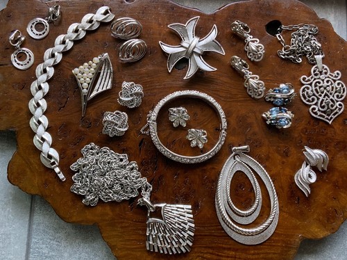 Trifari Crown Trifari Silvertone Jewelry Lot Including Alfred Philippe Vintage