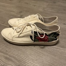 Joie Leather Sneakers With Flowers NEW