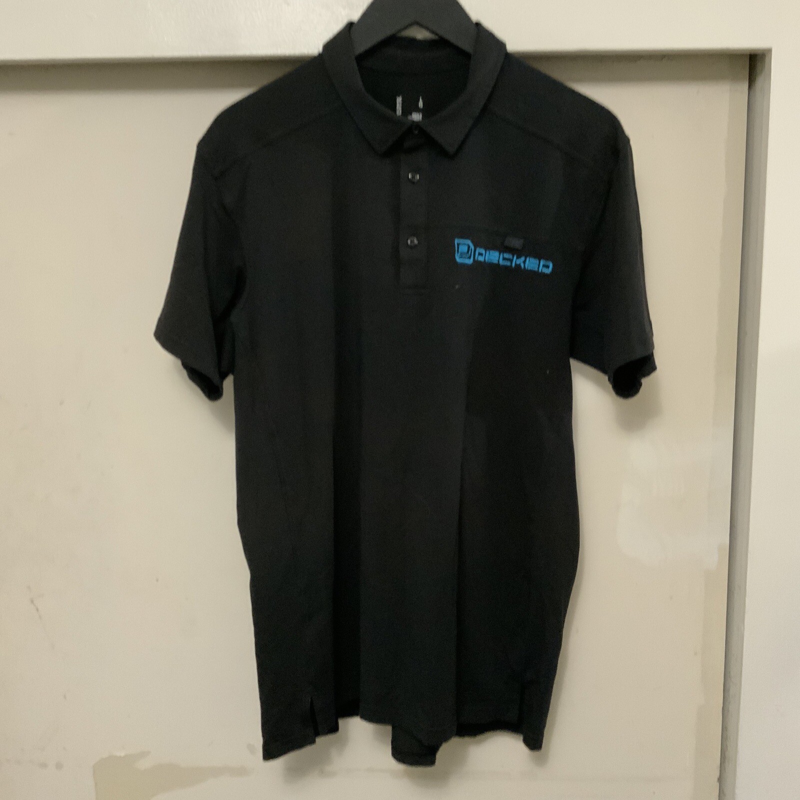 ARC'TERYX Polo Golf Arc’teryx ricamata "DECKED" Jet Black Performance taglia Large