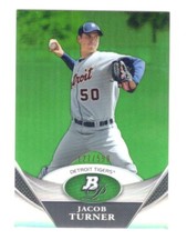 JACOB TURNER  TIGERS RC 2011 BOWMAN PLATINUM #BPP25 - GREEN REFRACTOR #d/599