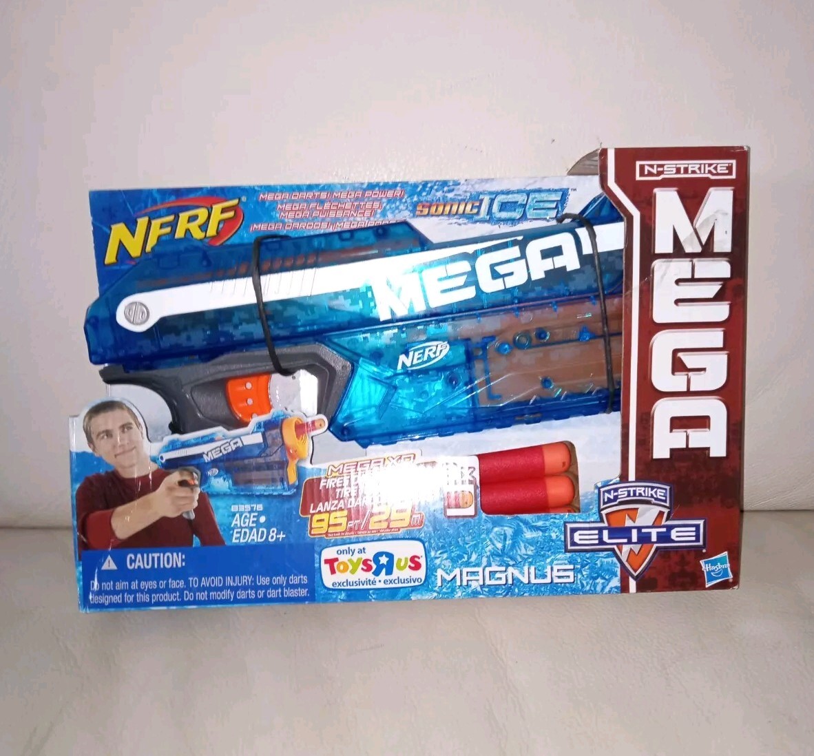 NERF MAGNUS SONIC ICE N- STRIKE ELITE MEGA DART GUN TOYS R US