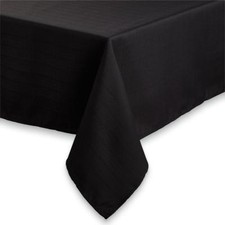 Essential Home JETTA Black 70" Round Fabric Tablecloth