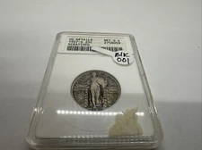 1927-S Standing Liberty Quarter Details VG Scratched Mintage Only 396,000 BLK001