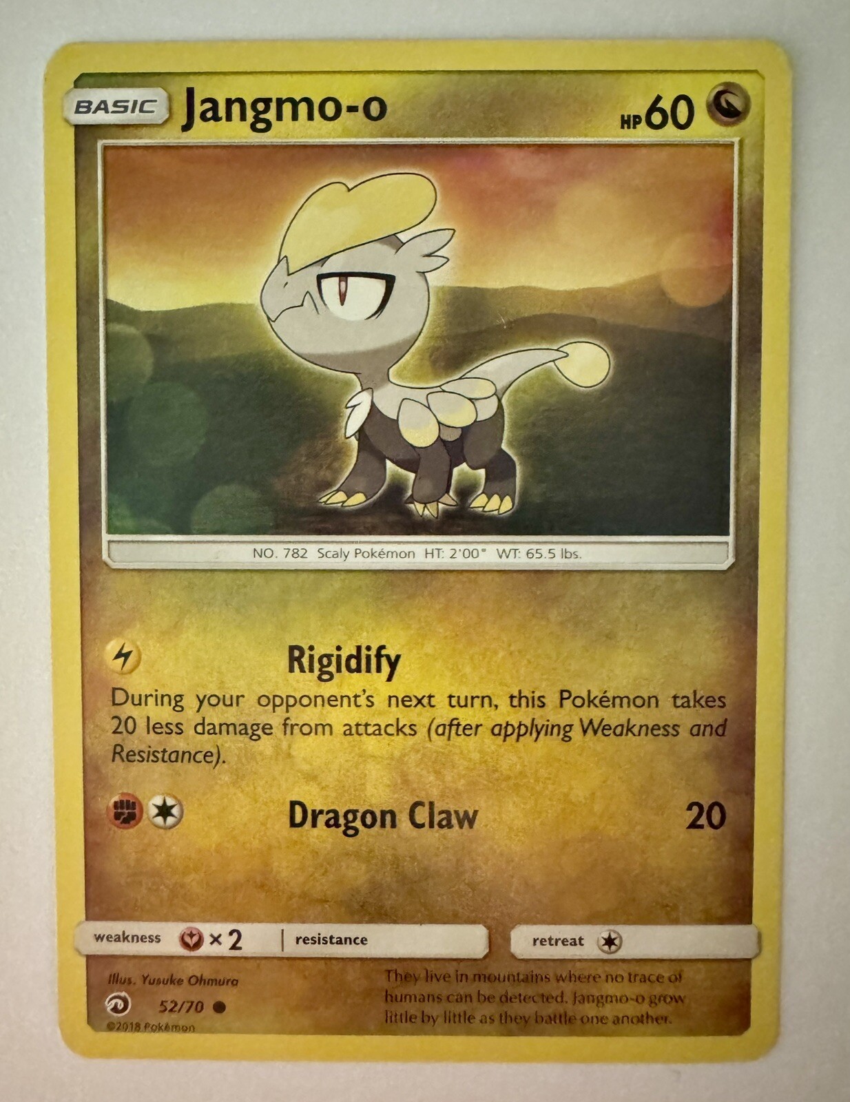 JANGMO-O DRAGON MAJESTY SET POKEMON CARD 52/70 LP