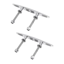 ISURE MARINE 2pcs Boat Stainless Steel 6” Bolt Pull Up Mooring Cleat Flush Mount